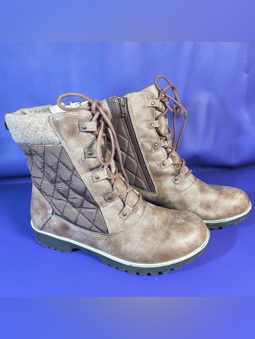 JBU by Jambu Womens Fargo Quilted Waterproof Ankle Boots Size 7